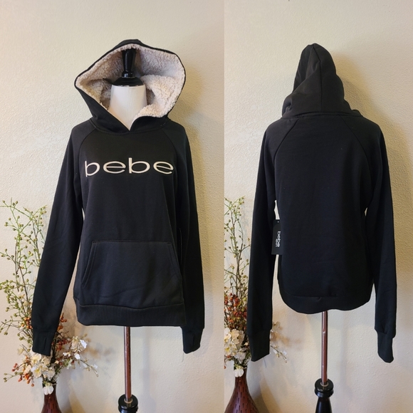 bebe Sweaters - Bebe Sport Sherpaline Hoodie Sweater Size Medium
